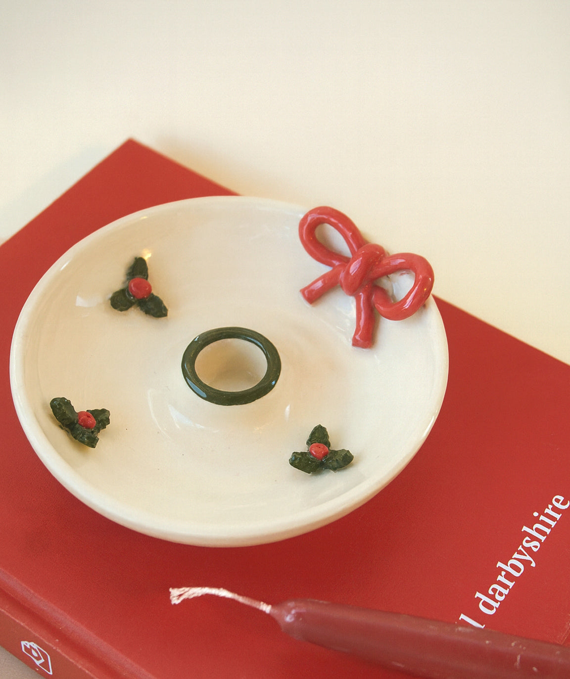 "Mistletoe" Candle Holder