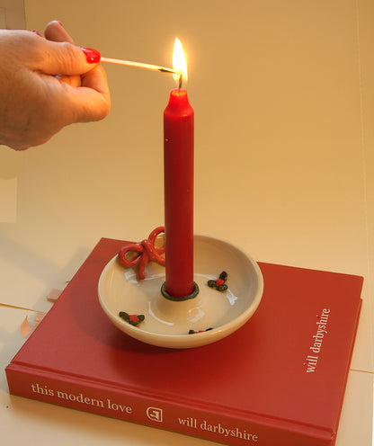 "Mistletoe" Candle Holder